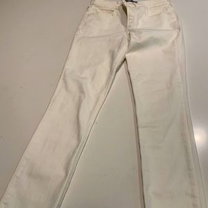 White mid rise express denim size 2
